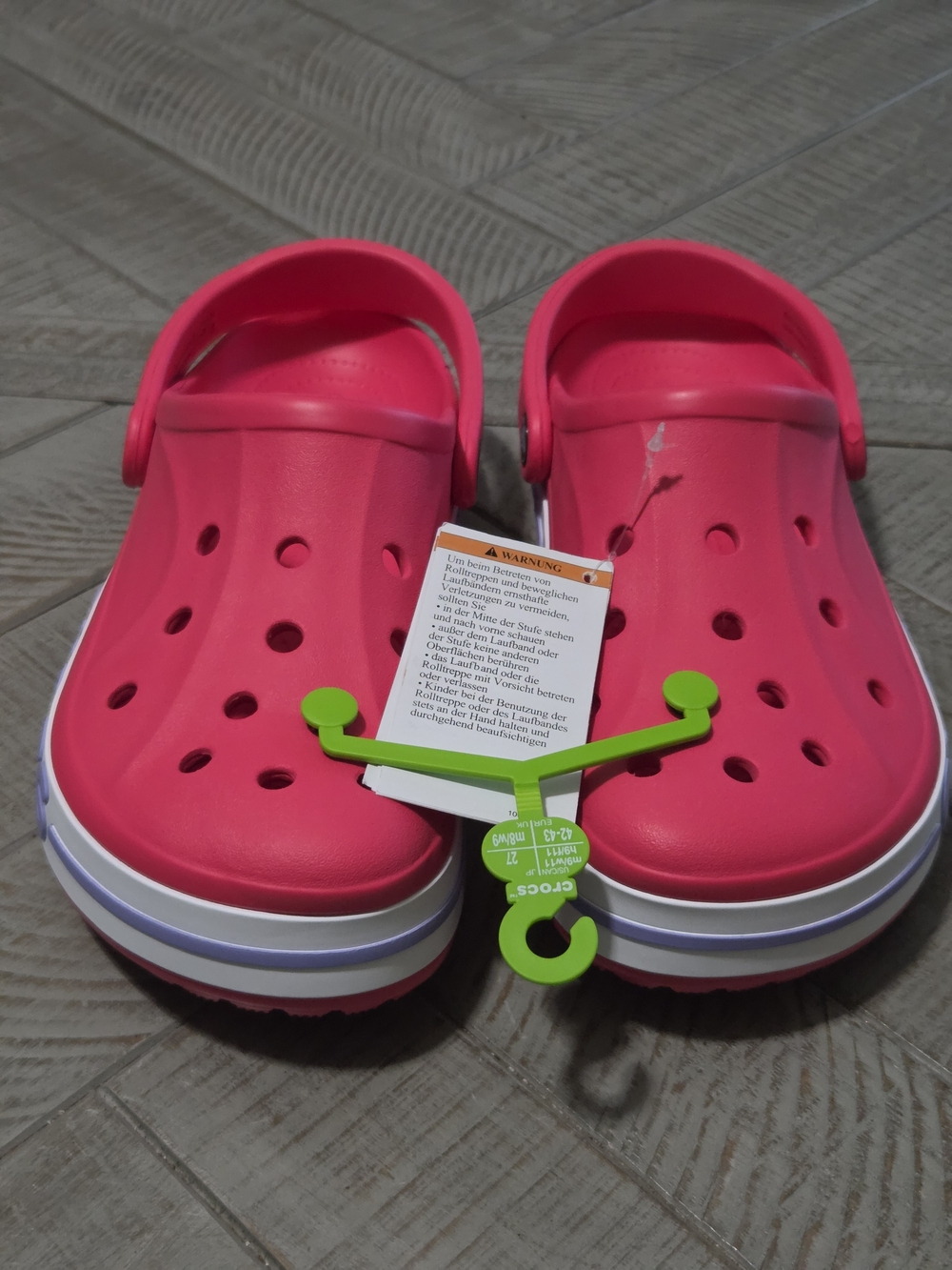 NWT Crocs Crocband Clogs Pink Crush Lavender Unisex M9/W11 EU 42-43